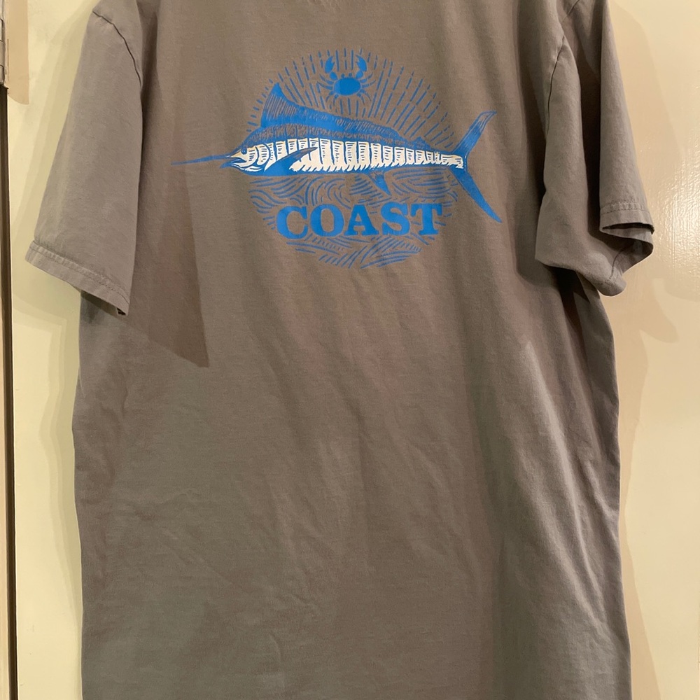 Coast Gray T-shirt Mens M Made In The USA 100% Pima Cotton